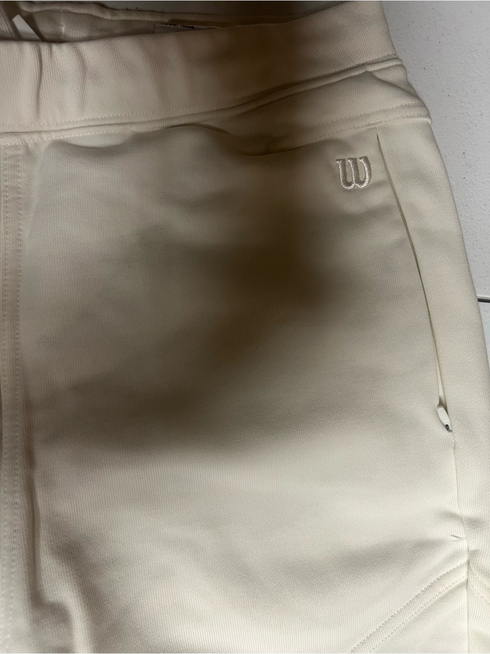 Wilson Men's Cream Athletic Sweatpants with Subtle Logo
